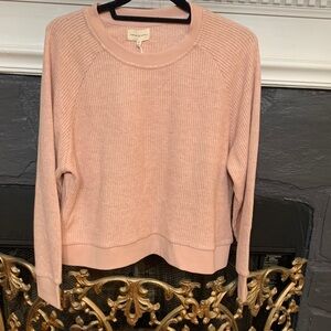 Thread & Supply Light Pink Crew Neck Sweater